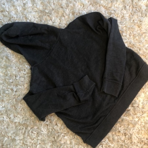 AEROPOSTALE | Crop Logo Drawstring Grey Hoodie - Size M - Picture 8 of 8